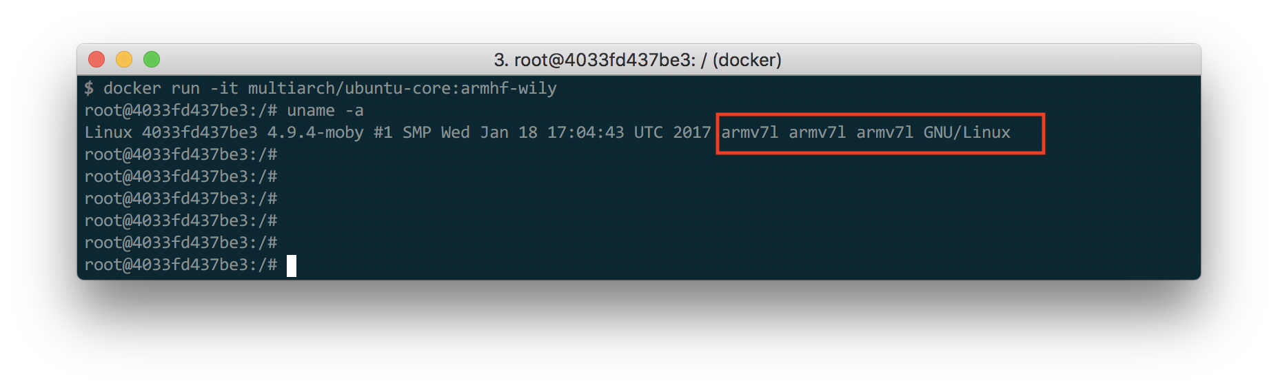 Docker run multiarch